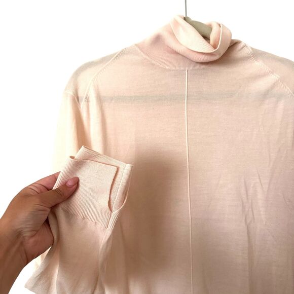SAINT ART Carla Merino Wool Turtleneck Sweater Light Pink Medium - Picture 4 of 5